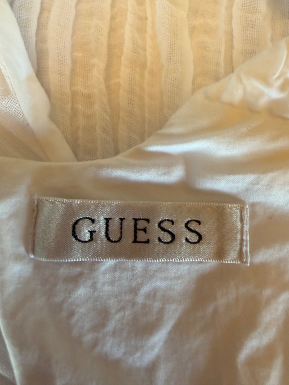Guess Eco Danny White Gauze White A-Symmetrical Dress, party Size Medium - Picture 10 of 15